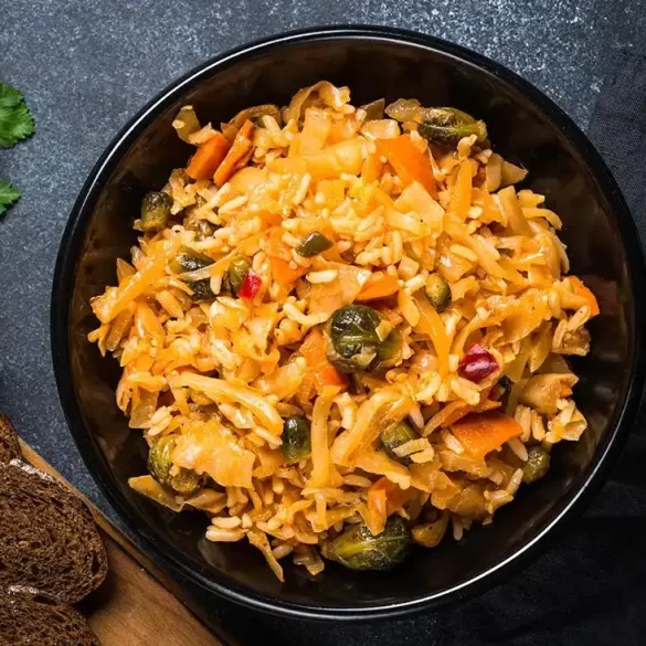 Dump and Bake Vegan Tuscan Orzo Casserole Recipe