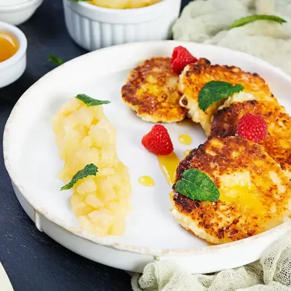 Air Fryer Peach Fritters