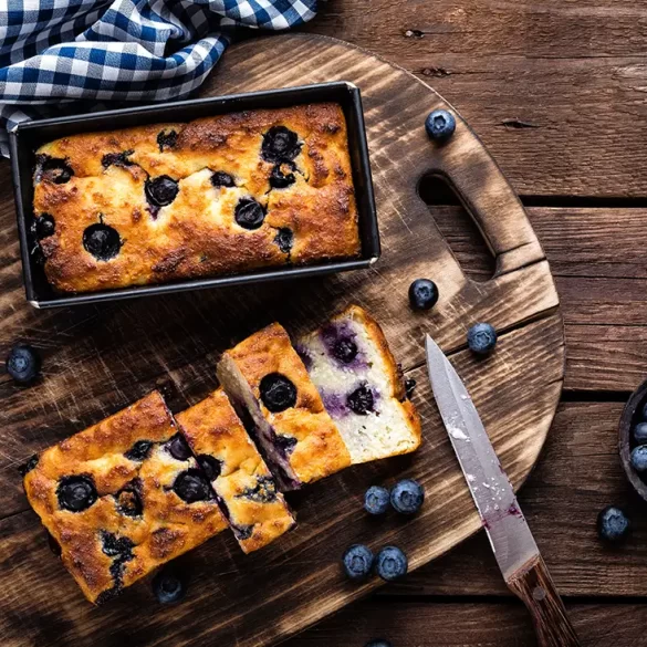 Blueberry Fluffy Cottage Cheese Bread