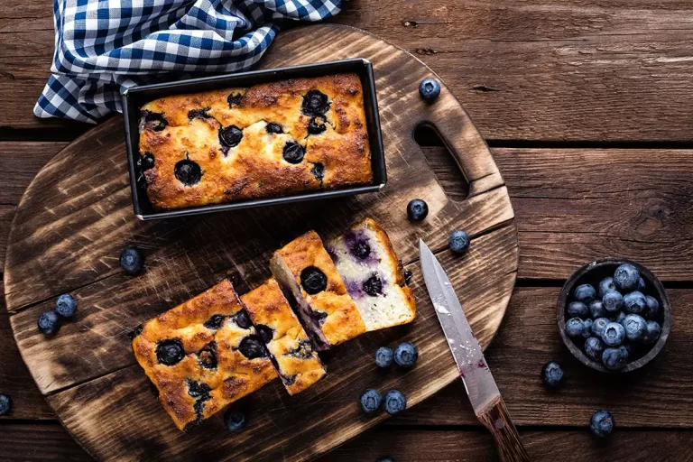 Blueberry Fluffy Cottage Cheese Bread
