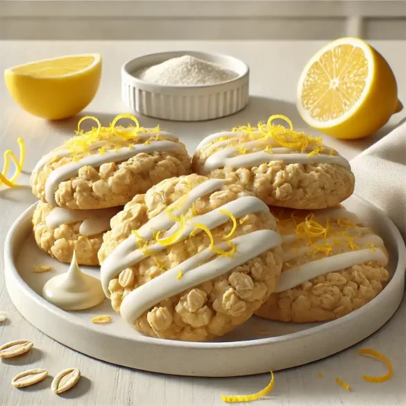 Lemon Oatmeal No-Bake Cookies