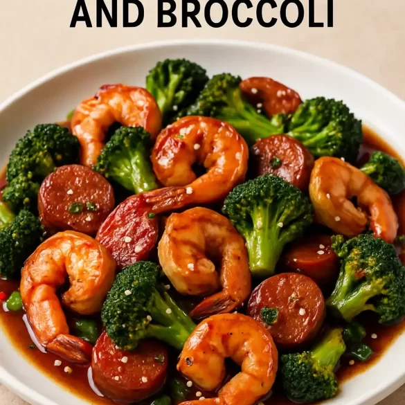 Honey Garlic Shrimp, Sausage, and Broccoli