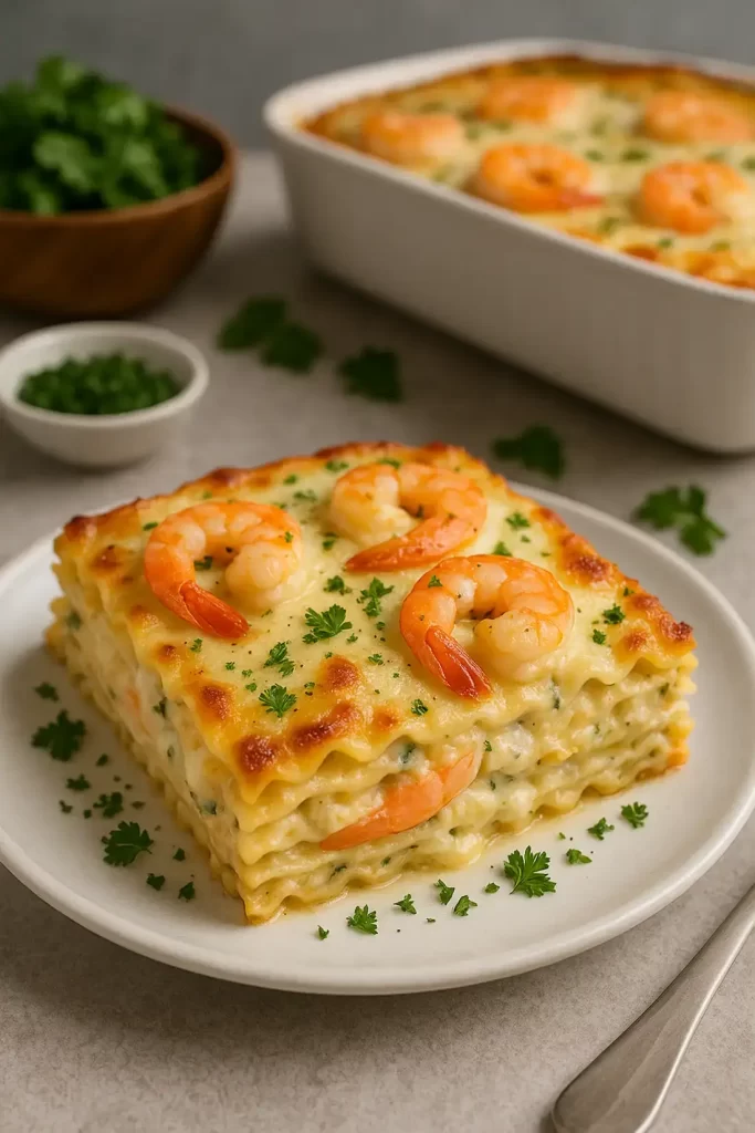 Shrimp Scampi Lasagna