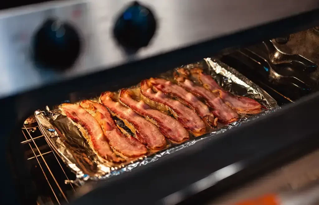 Baked Turkey Bacon in Oven