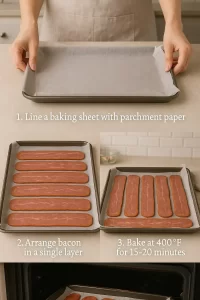 Baked Turkey Bacon in Oven