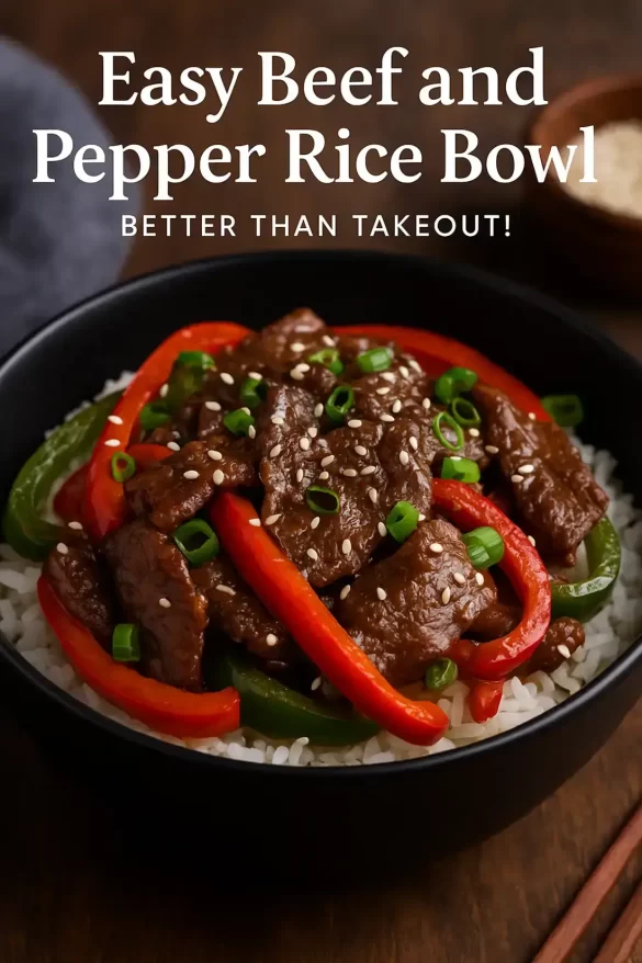 Beef and Pepper Rice Bowl