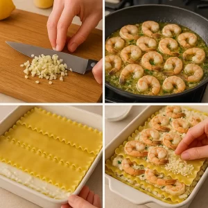 Shrimp Scampi Lasagna