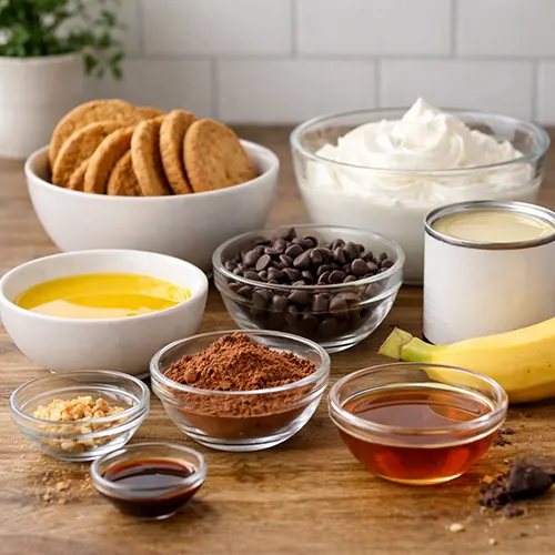 ingredeints for easy no bake dessert